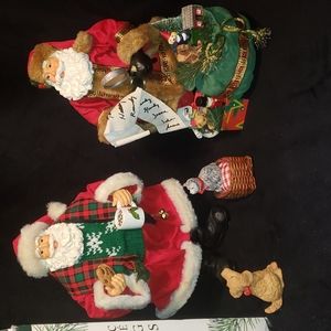 Kirkland Fabric Mache Santa's